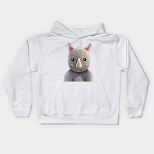 Rhinoceros cartoon Kids Hoodie